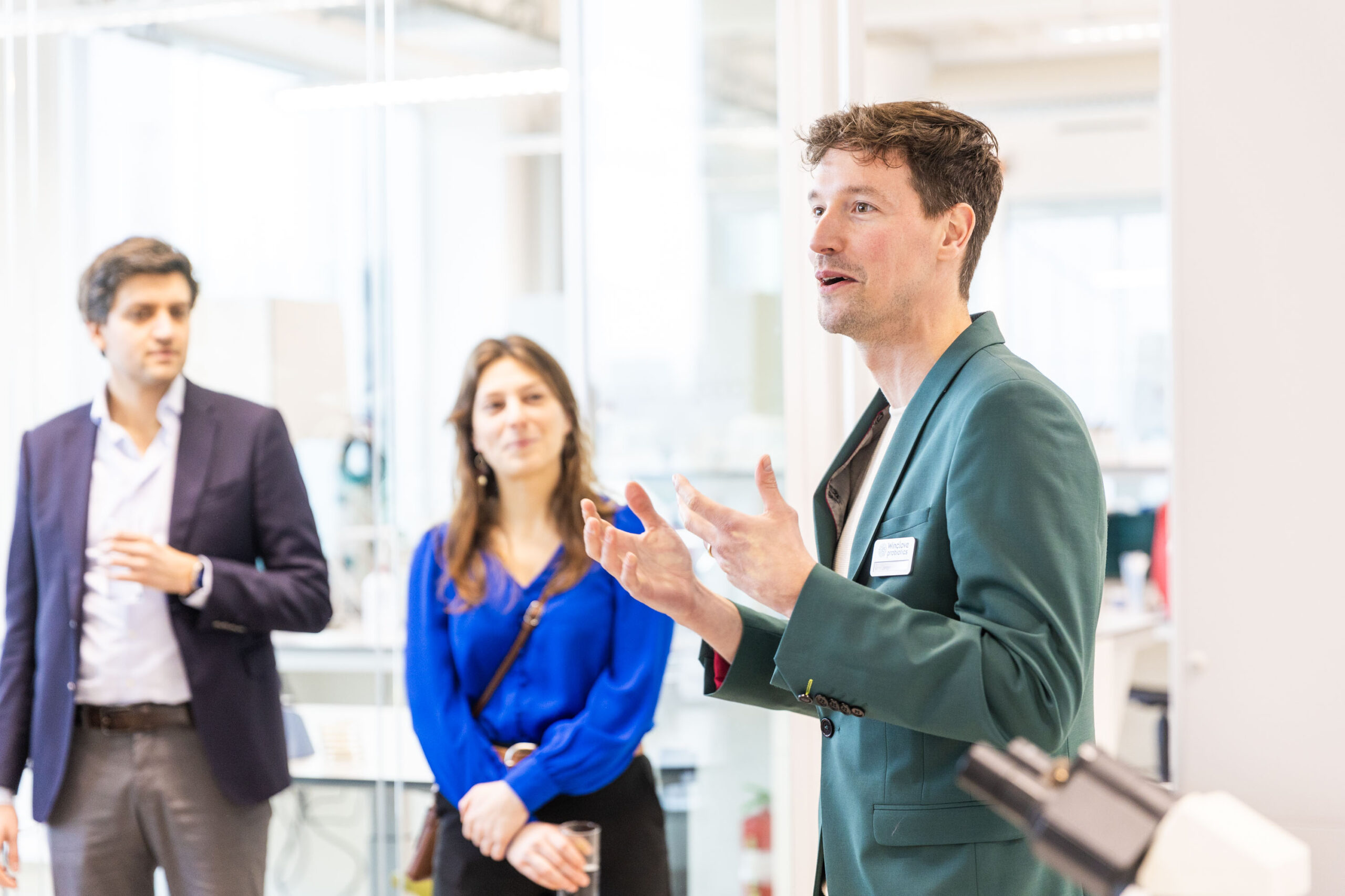 Visitors in the Winclove Probiotics lab during the grand opening of the new headquarters